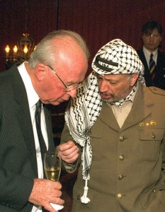 Yasser Arafat and Yitzhak Rabin Talk Peace